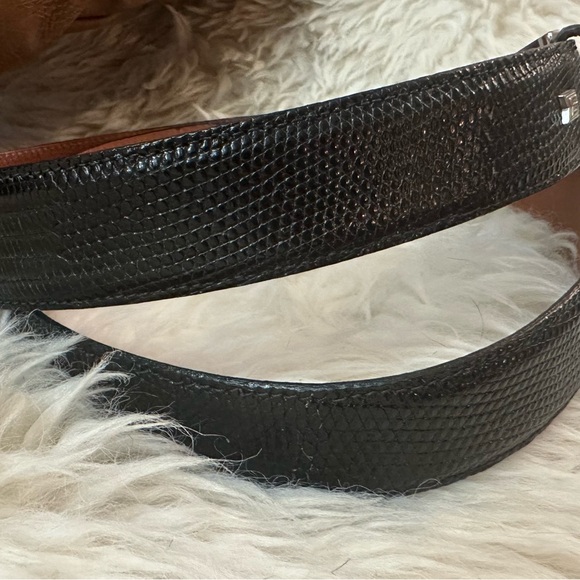 Java Lizard skin leather belt Nike Tiger Woods size 36-34 large black - Picture 5 of 16